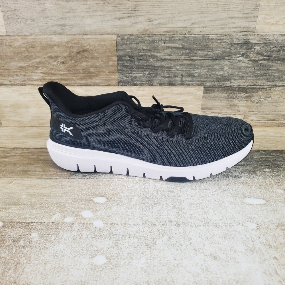 Kuru Flex Via Womens Shoe Sz 10.5 Running Gray Bright White Mesh Lace Up Sneaker